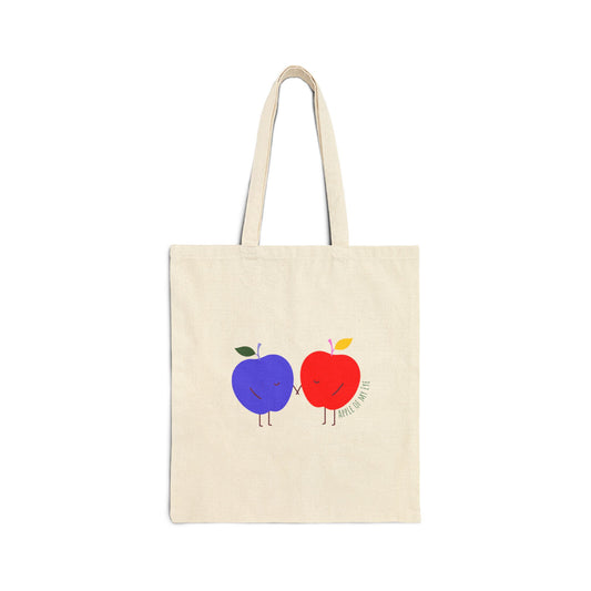 Apple of My Eye - Cotton Canvas Tote Bag