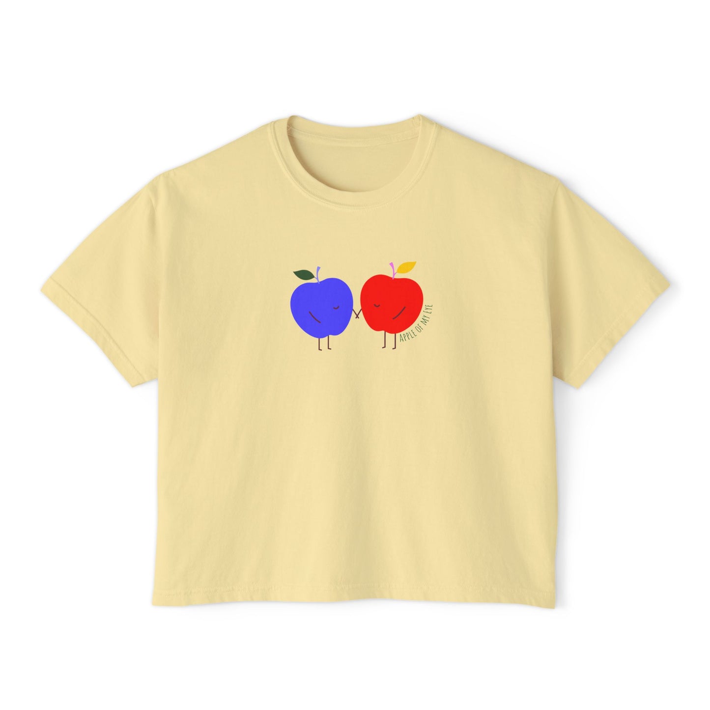 Apple of My Eye - Abstract Fruit Art - Women's Boxy Tee